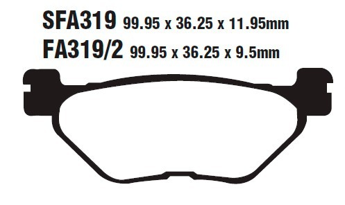 Задні гальмівні колодки Yamaha 1D7W004600 ціна, від 25.20 USD